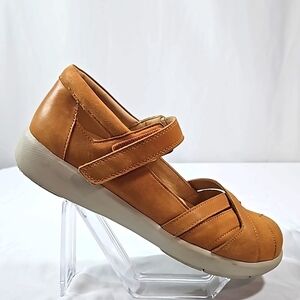 ZIERA Super Support Tan Leather Shoes Sz 39M